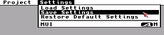 Settings-Menu